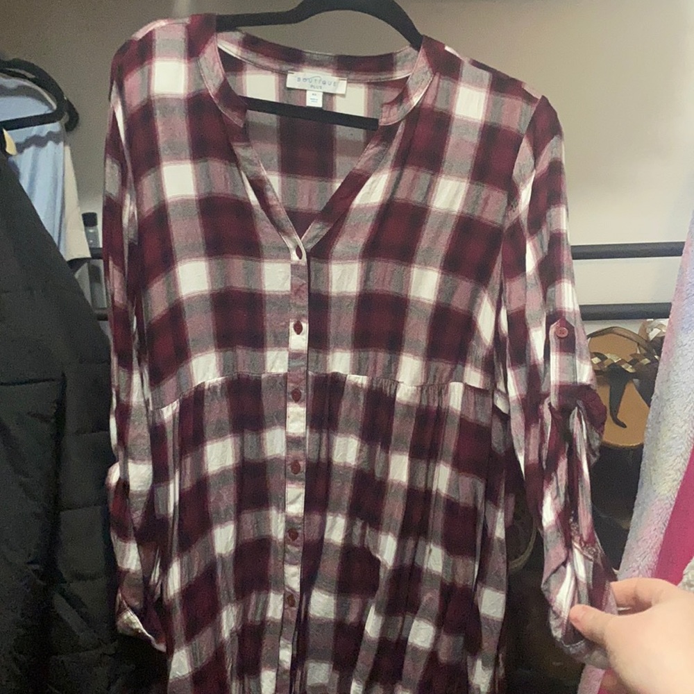 Babydoll style flannel plus size